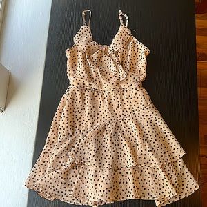 Beautiful Tan Summer Romper disguised as a dress